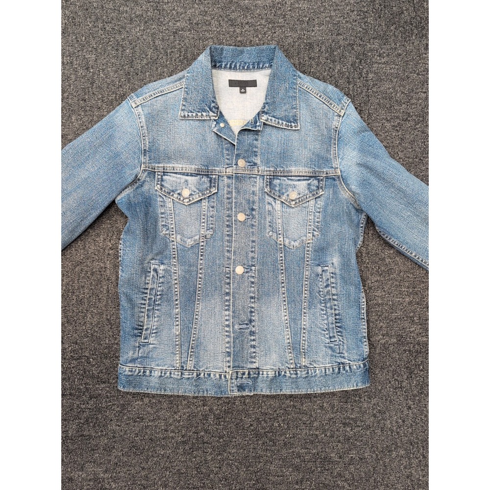 Uniqlo Denim Jacket Womens Medium Wash Blue Button